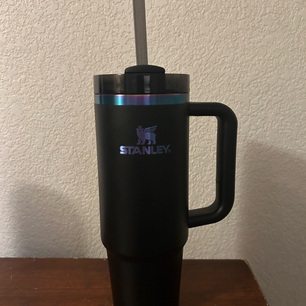 Stanley Black Tumbler with Straw